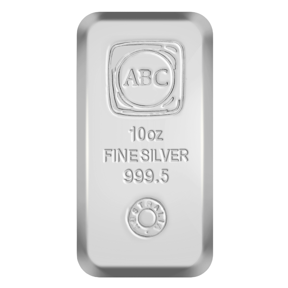 10oz Silver Cast Bar - ABC Bullion
