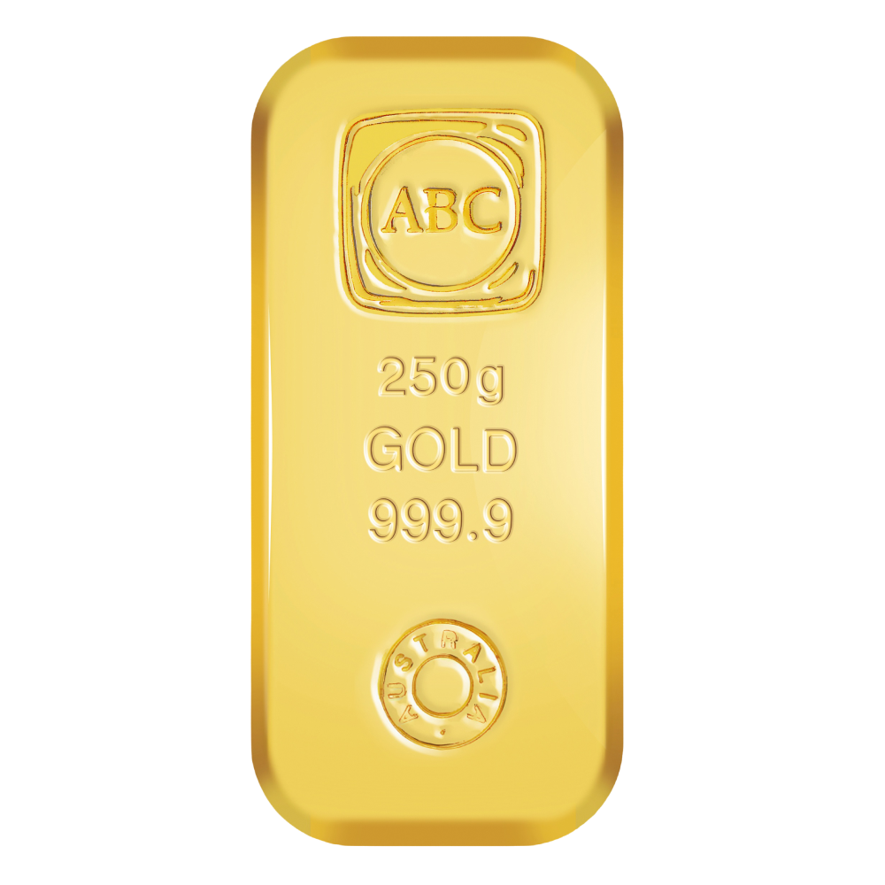 250g Gold Cast Bar - ABC Bullion