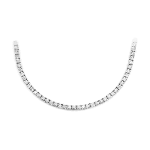 Diamond Tennis Necklace 14k Solid Gold 6.50ctw
