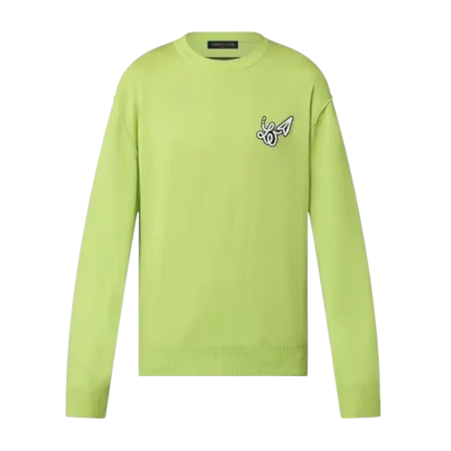 Embroidered LV Logo Shirt Jaune Vert