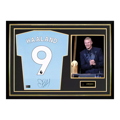 Erling Haaland Official Ballon d'Or™ Back Signed Manchester City 2023-24