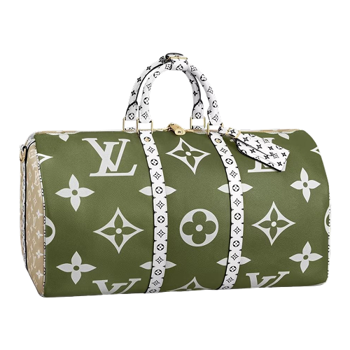 Keepall Bandouliere Monogram Giant 50 Khaki Green/Beige