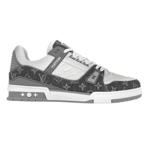 LV Trainer Monogram Denim Grey White