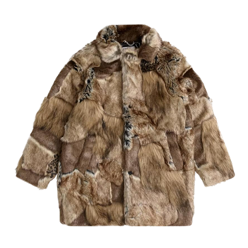 Maison Margiela Patchwork Faux Fur Coat