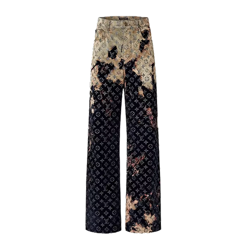 Monogram Bleached Denim Pants