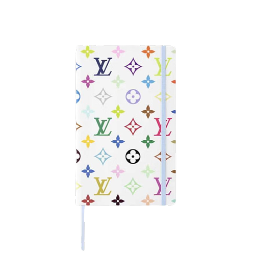 Monogram Multicolor Jane Notebook MM White