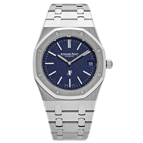 Royal Oak 'Jumbo' Extra-Thin White Gold Grainy