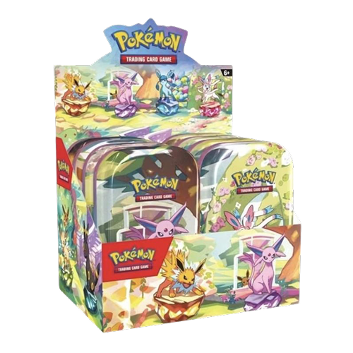 Scarlet & Violet Prismatic Evolutions 8 Tin Mini Display