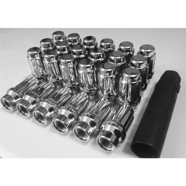 Gorilla 12x1.5 Heavy Duty Chrome Et Spline Wheel Nuts 24 Pieces With Key
