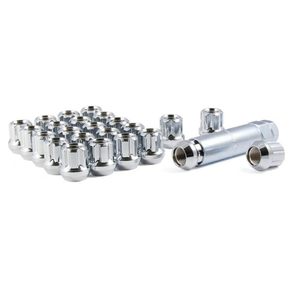 Gorilla 14x2 Heavy Duty Chrome Open End Spline Wheel Nuts 24 Pieces With Key