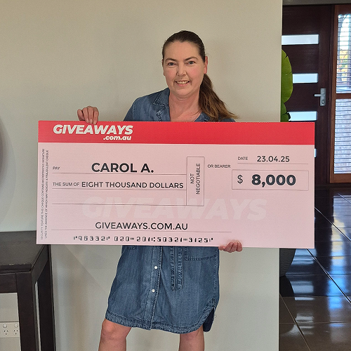 Carol A. Won $8000 Cash #7