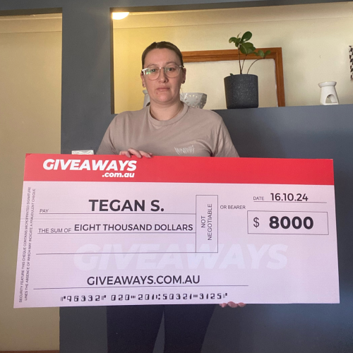 Tegan S. Won $8000 Tax Free Cash #2