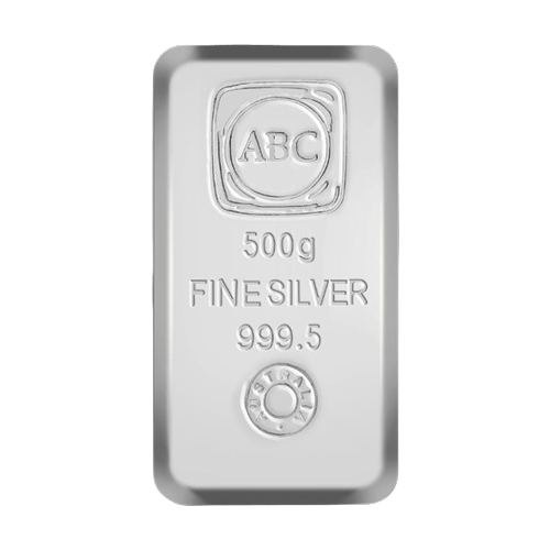 500g Silver Cast Bar 999 - ABC Bullion