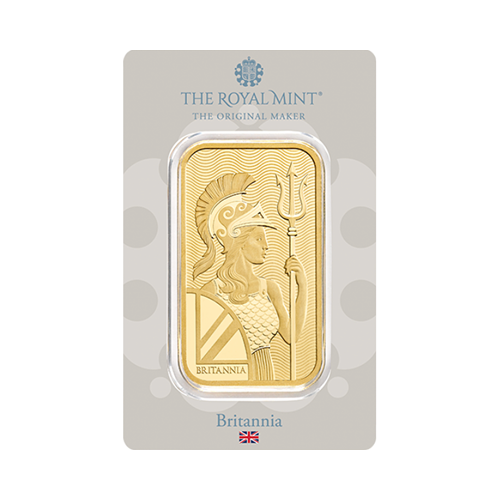 50gram Britannia Gold Minted Bar 9999