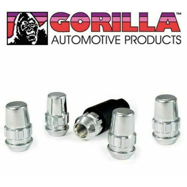 Gorilla 14x1.5 Chrome Acorn Wheel Lock Nuts 5 Pieces With Key