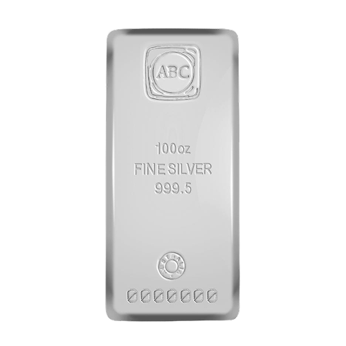 100oz Silver Cast Bar 999 - ABC Bullion