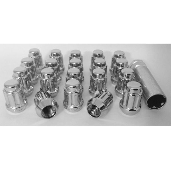 Gorilla 12x1.25 Chrome Spline Wheel Nuts 20 Pieces With Key