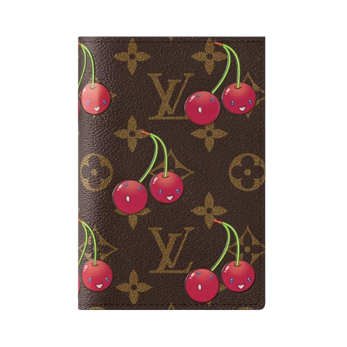 Cherry Passport Cover Brown Monogram