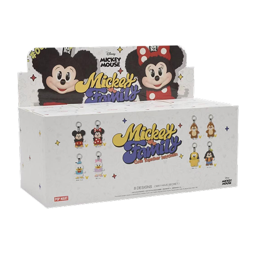 Disney Mickey Family Together Series Plush Keychain Sealed Case 8 Blind Box