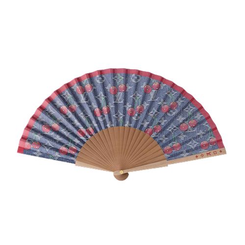 Fan Cherry Blue Denim