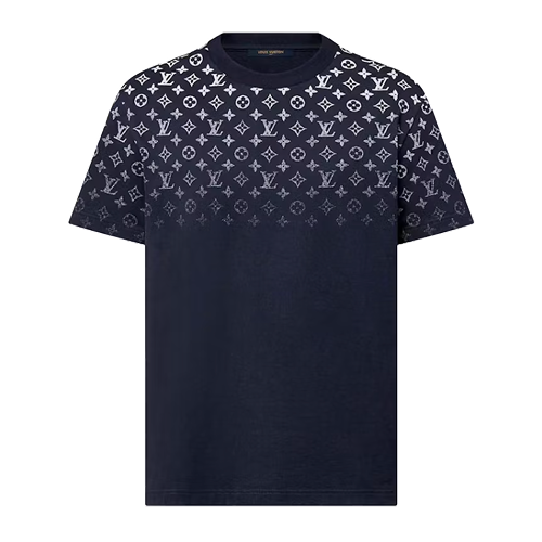 Gradient Cotton T-shirt Navy Blue