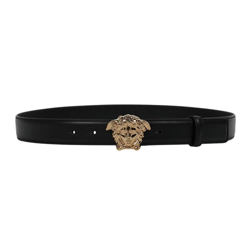 La Medusa Buckle Leather Belt