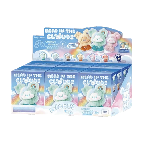 Miniso Disney Mickey Head In Clouds Vinyl Plush Pendant Sealed Case (6 Blind Box)