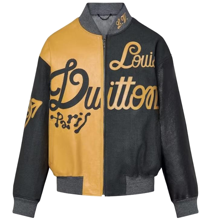 Mix Canvas Leather Bomber Marigold
