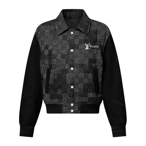 Mix Leather Varsity Blouson