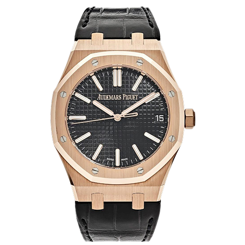 Royal Oak Rose Gold Black Dial