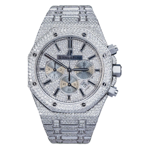 Royal Oak Ss 18.48ctw Fg/vs Chrono White Dial