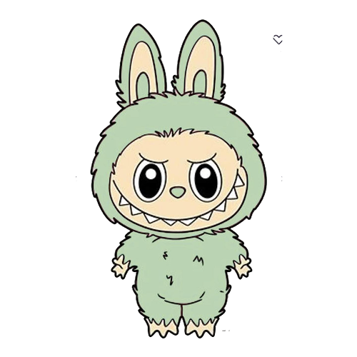 The Monsters Labubu Macaron Series Green Grape Sticker