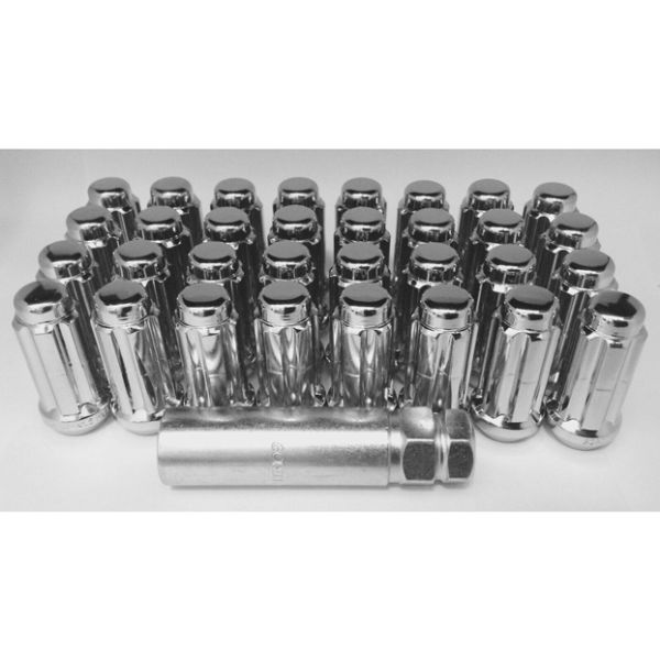 Gorilla 9/16 Heavy Duty Chrome Spline Wheel Nuts 32 Pieces With Key