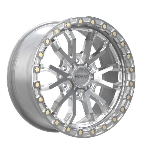 Nomad N1303 17x8.5 6x139.7 Silver Machined Face