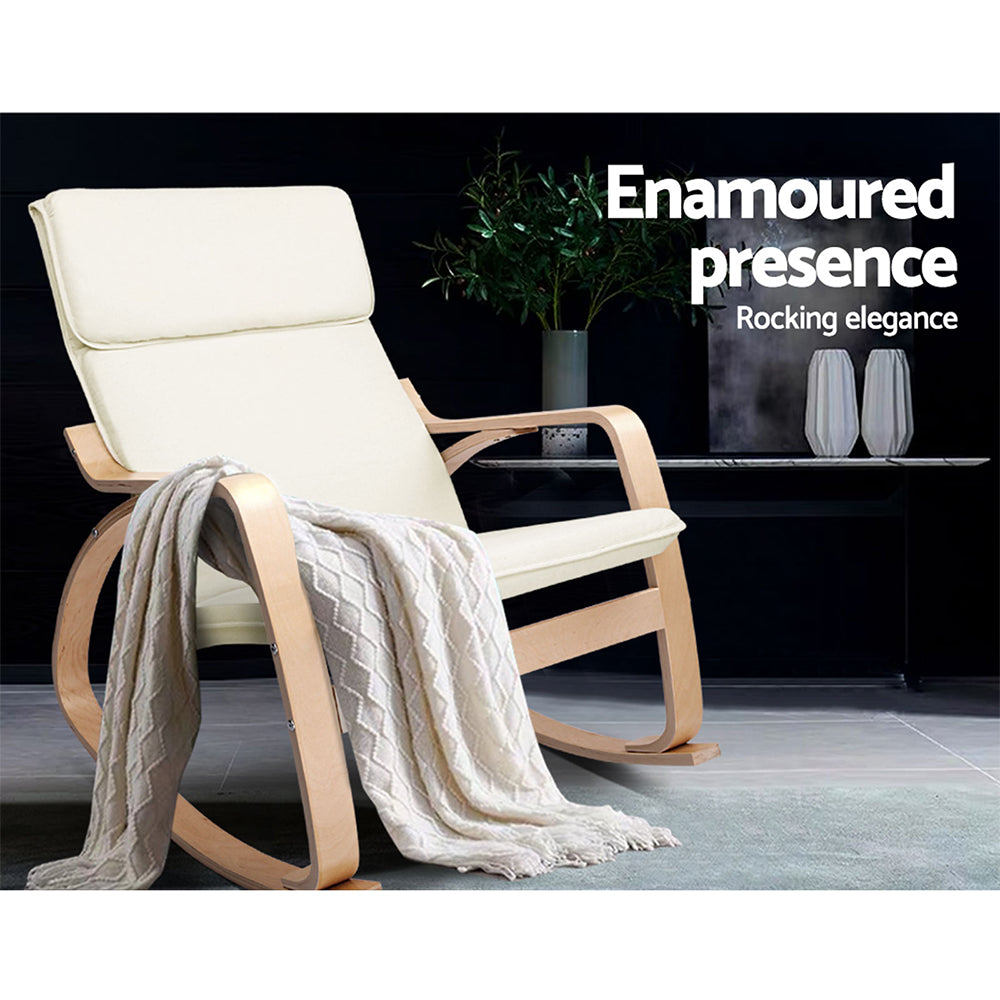 Artiss Rocking Armchair Bentwood Frame Aero