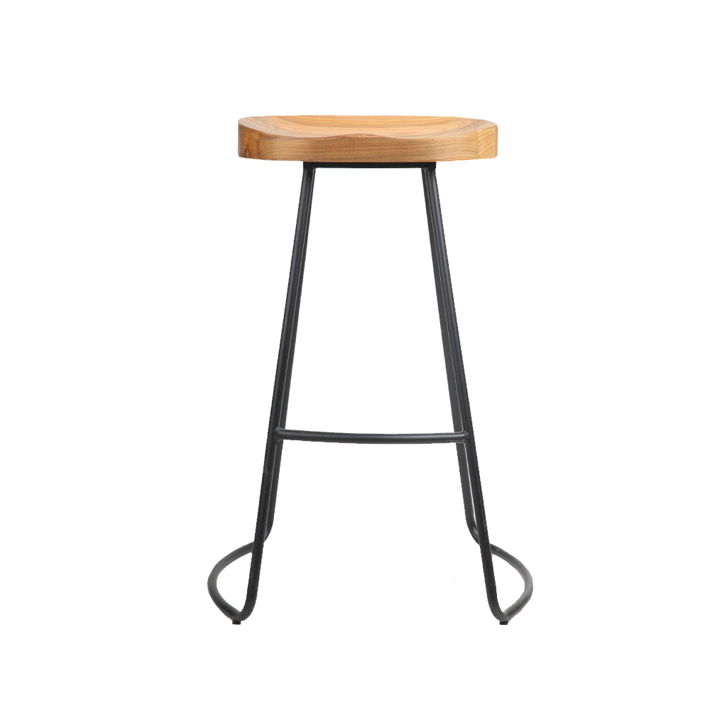 Artiss 4x Bar Stools Tractor Seat 75cm Wooden