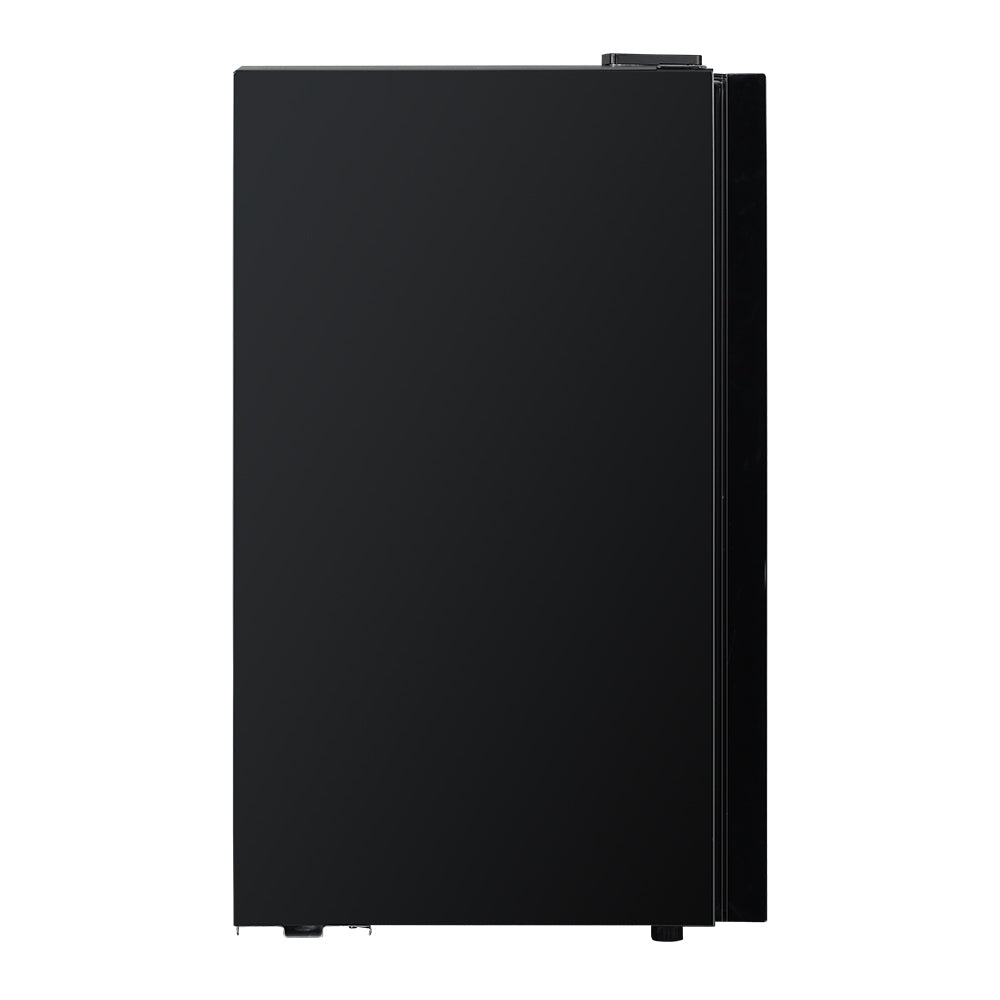 Devanti 98L Bar Fridge Glass Door w/Light Black