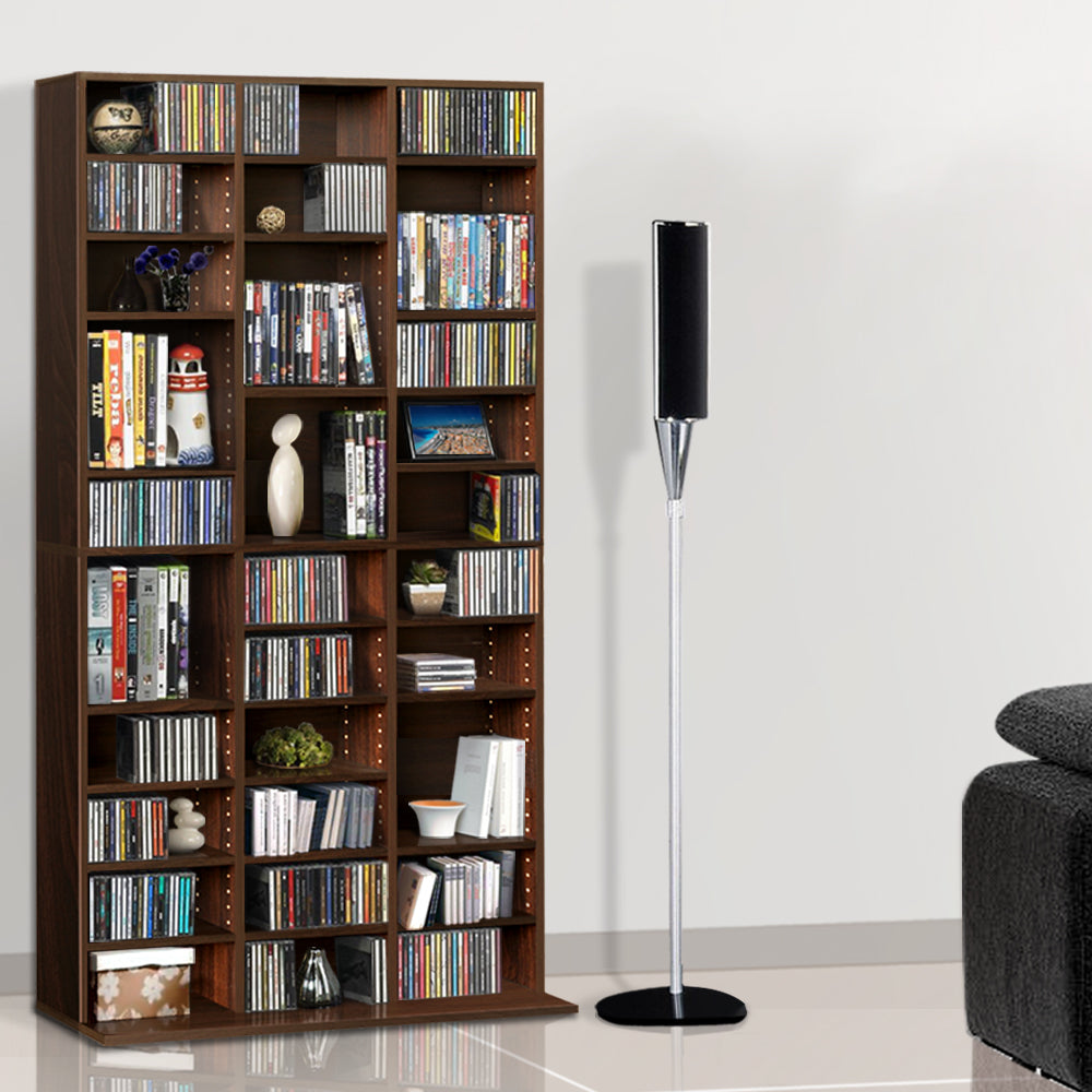 Artiss Bookshelf CD Storage Rack - BERT Brown