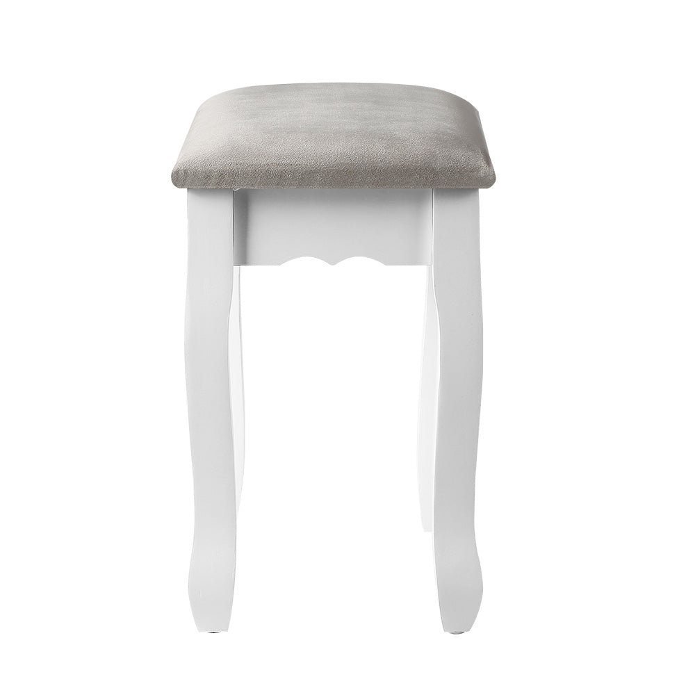 Artiss Dressing Table Stool Velvet Grey