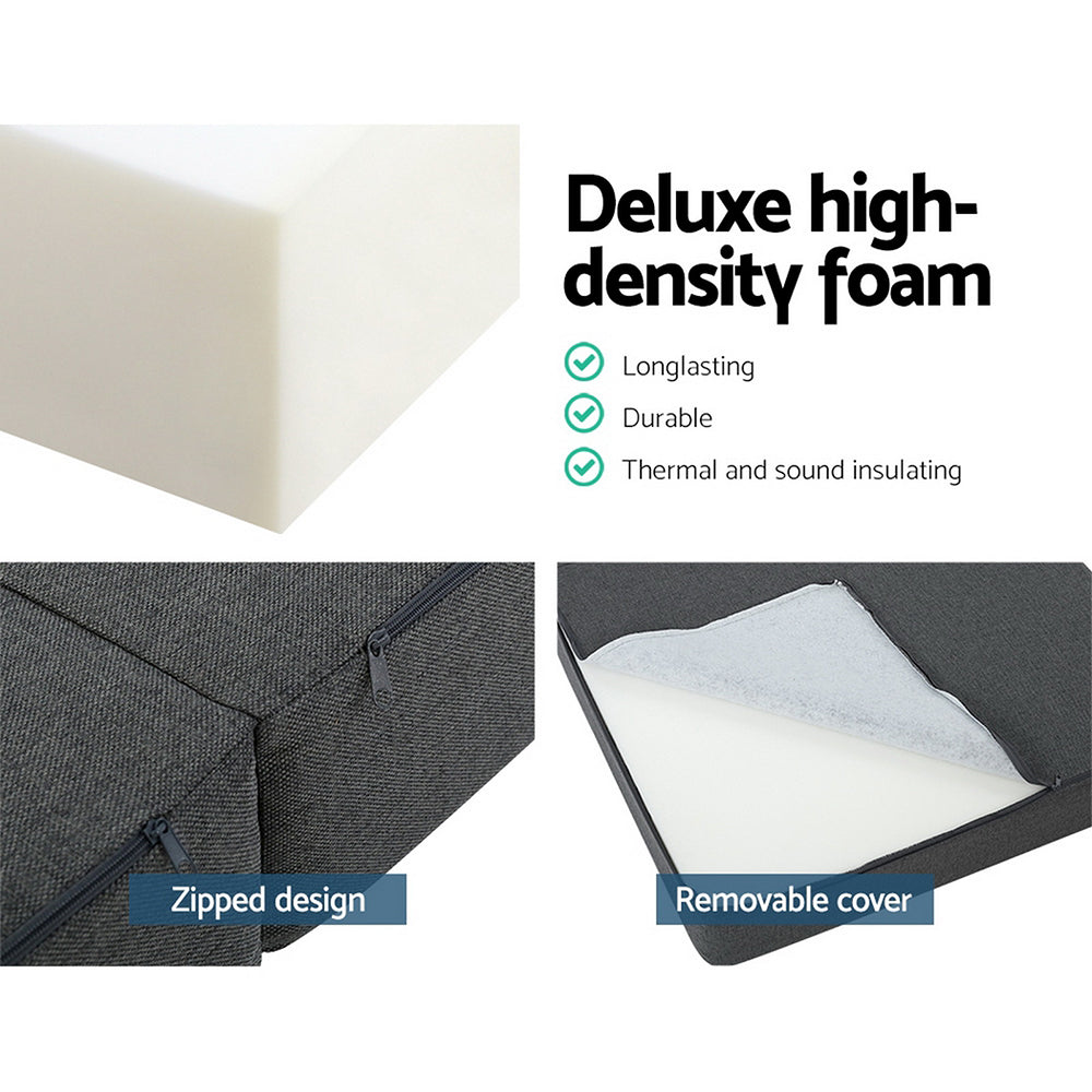 Giselle Bedding Foldable Mattress Folding Foam Bed Floor Mat Grey