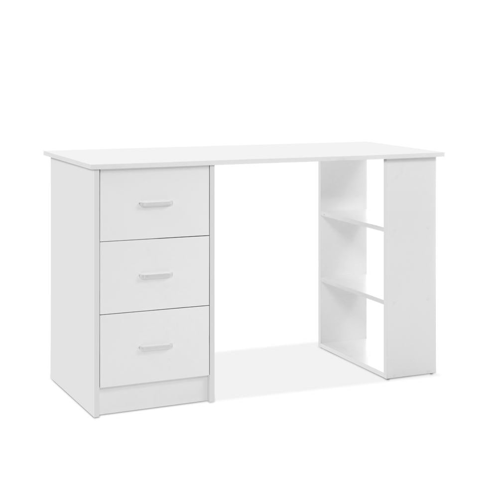 Artiss Computer Desk Drawer Shelf Cabinet White 120CM