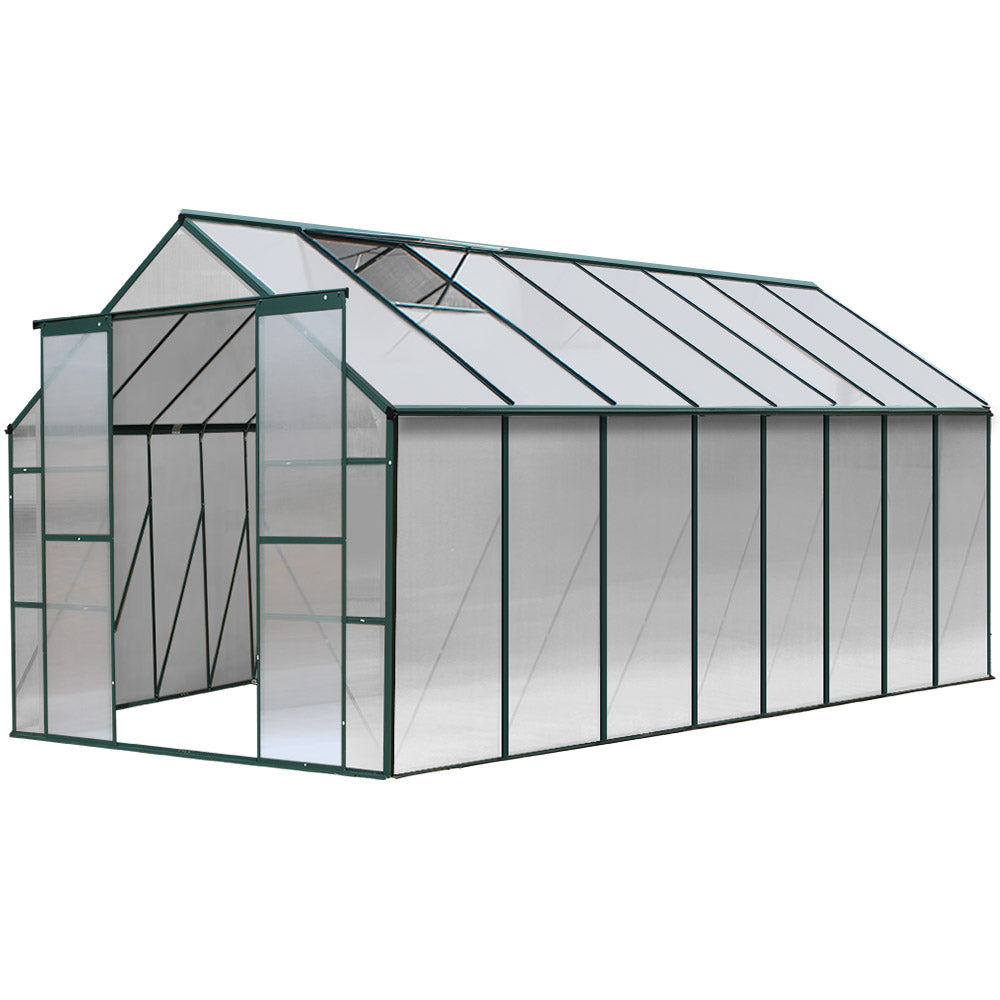 Greenfingers Greenhouse 5.1x2.44x2.1M Aluminium Polycarbonate Green House Garden Shed