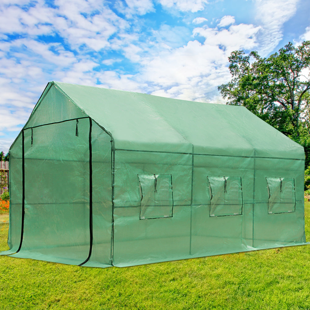 Greenfingers Greenhouse 3.5x2x2M Walk in Green House Tunnel Plant Garden Shed