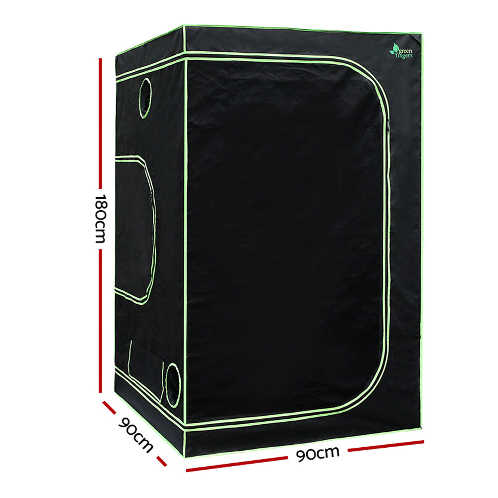 Greenfingers Grow Tent 1000W LED Grow Light 90X90X180cm Mylar 6" Ventilation