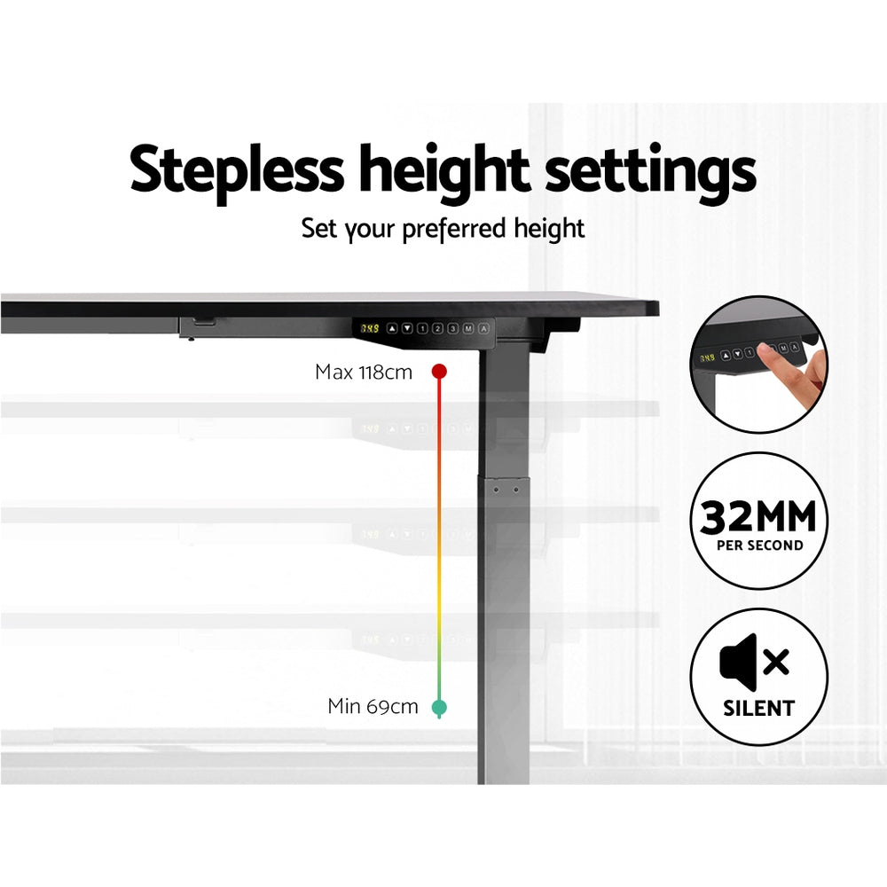 Artiss Motorised Standing Desk - Grey