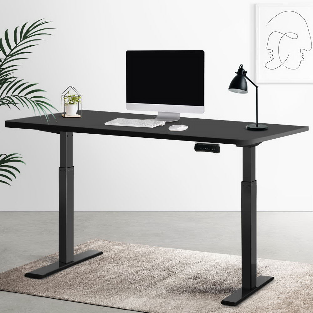 Artiss Standing Desk Motorised Dual Motor Black 120CM