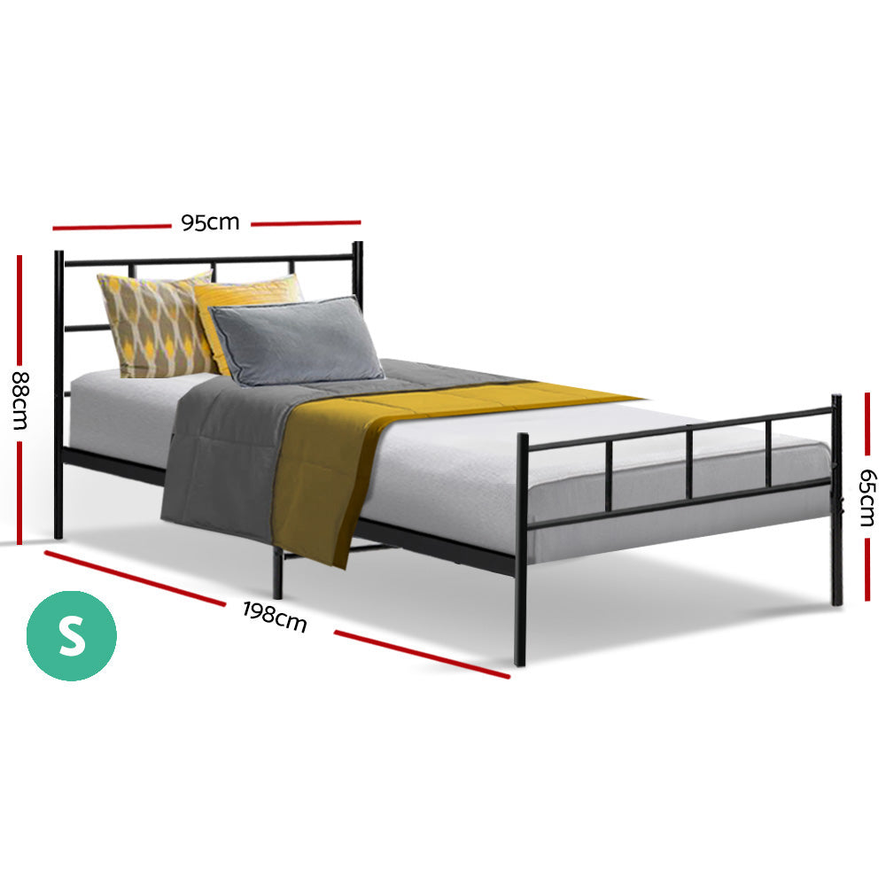 Artiss Bed Frame Single Metal Bed Frames SOL