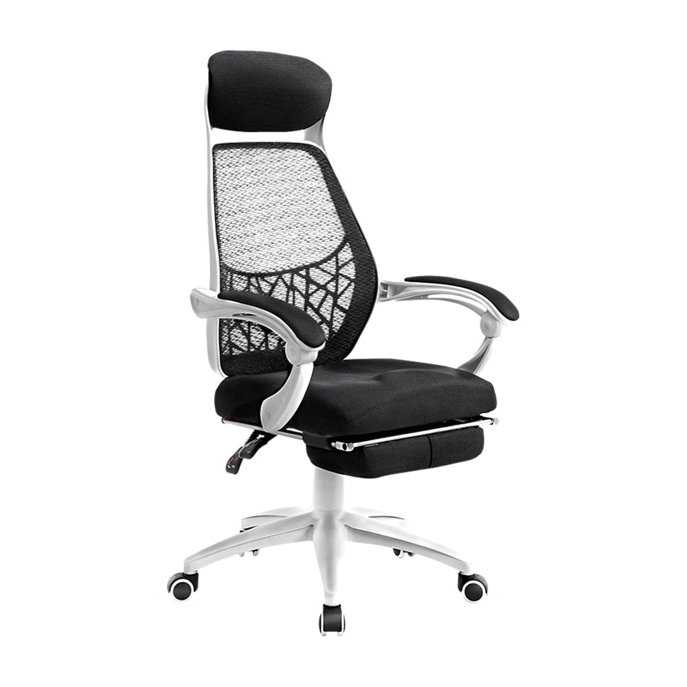 Artiss Mesh Office Chair Recliner Black White