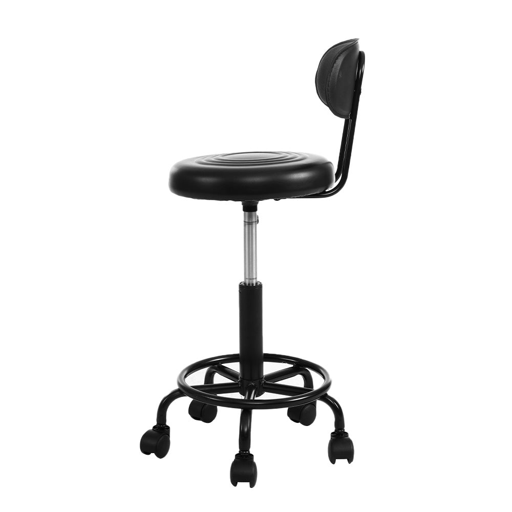 Artiss 2X Salon Stool Swivel Backrest Chair Barber Hairdressing Hydraulic Lift