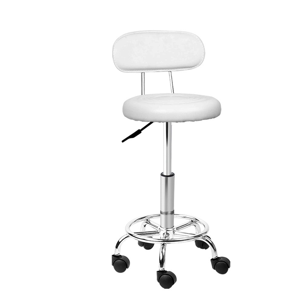 Artiss Salon Stool Swivel Barber Chair Backrest Hairdressing Hydraulic Height